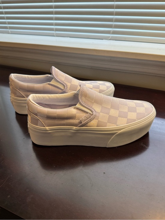 Vans Shoes - Vans Women’s Slip-On Checkerboard Platform Sneakers - Lavender